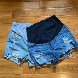 Isabel Maternity and SHEIN maternity shorts